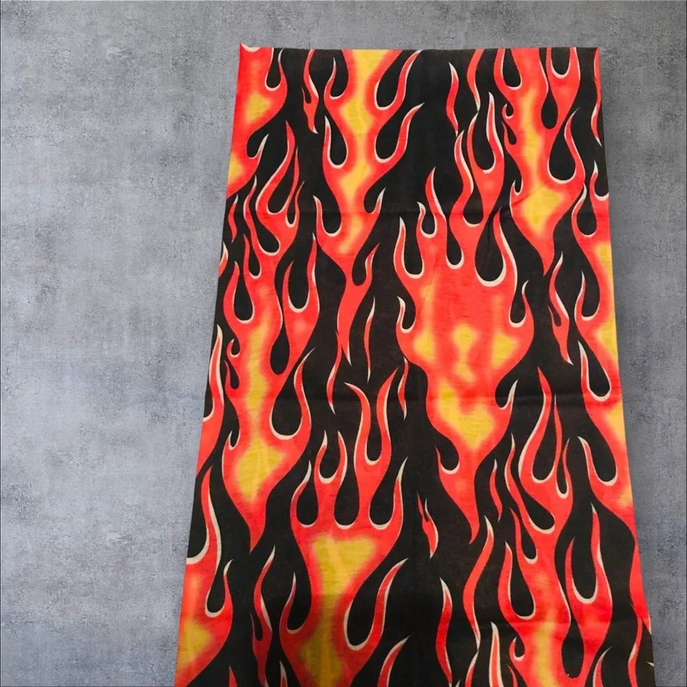 Fire Flame Fuego 16 n 1 Neck Gaiter Face Cover Dust Mask Biker Rag 90s Aesthetic